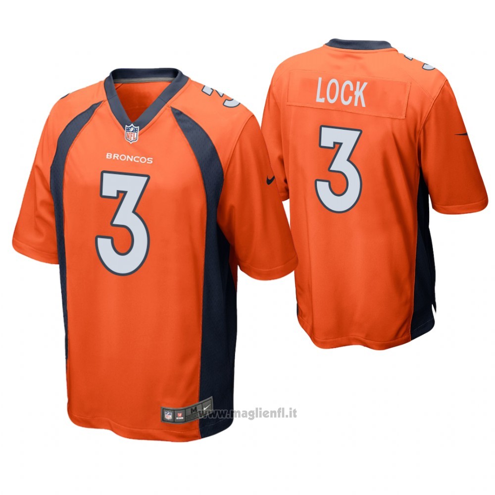 Maglia NFL Game Denver Broncos Drew Lock Arancione